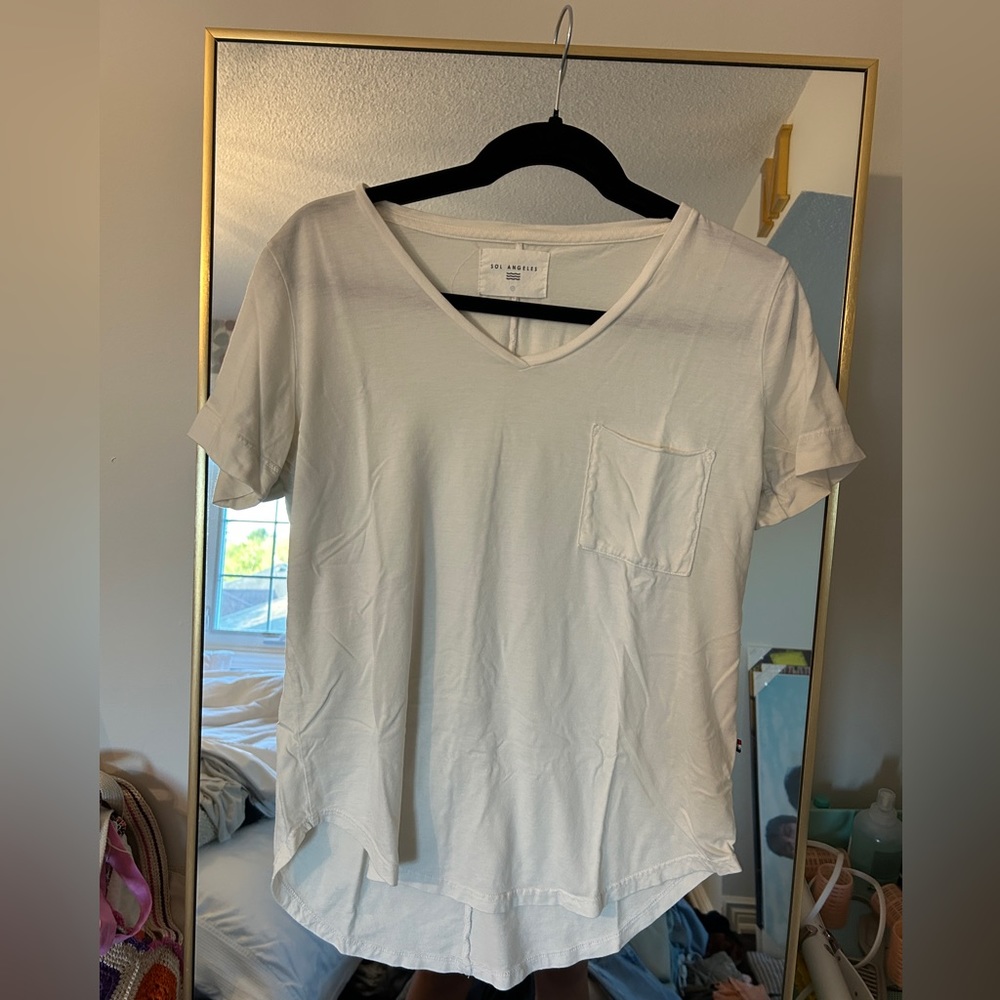 White Sol Angeles V-neck Small